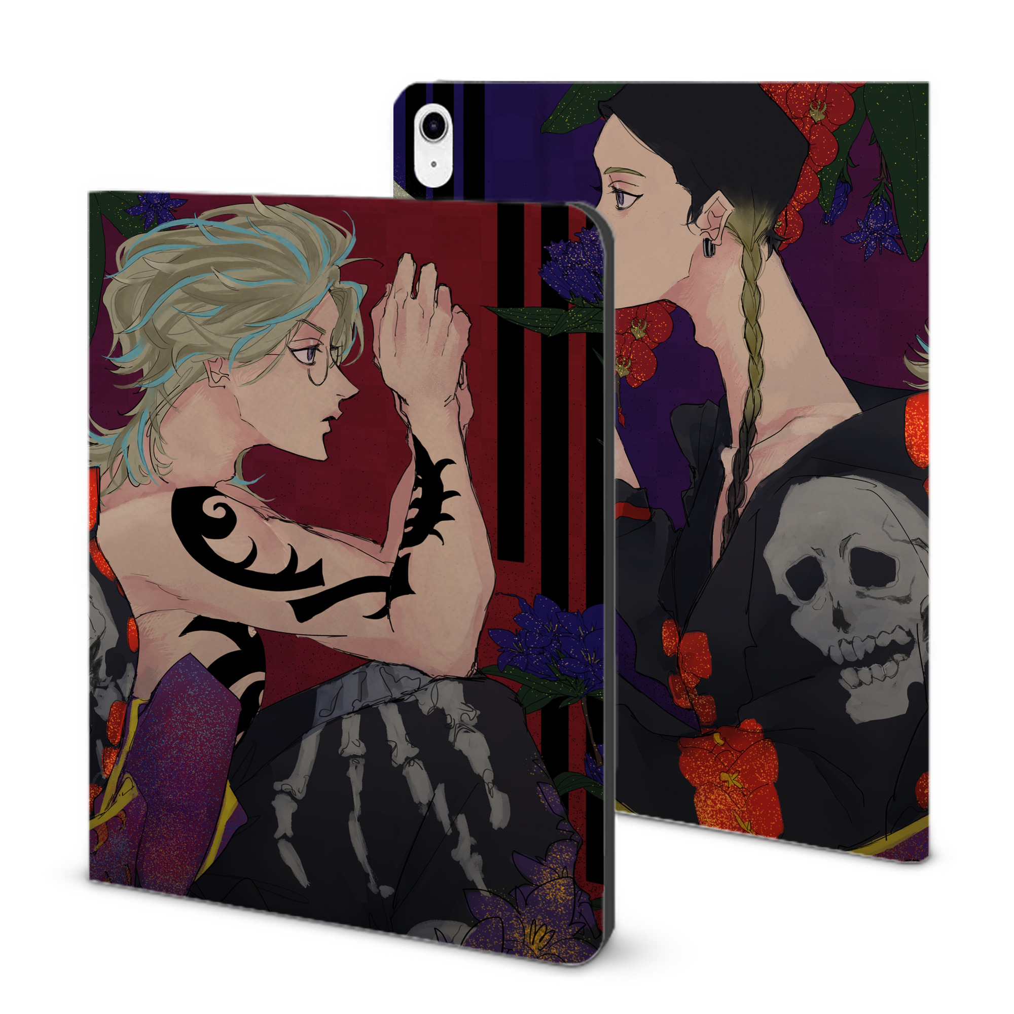 （画像用） 東京リベンジャーズ Tokyo Revengers IPad ケース ブック型 PUレザー TPU 耐衝撃 軽量 薄型 ペン収納なし 全面保護 IPad 各モデル対応